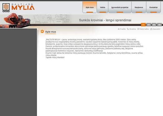 Sukurta interneto svetainė www.blm.lt